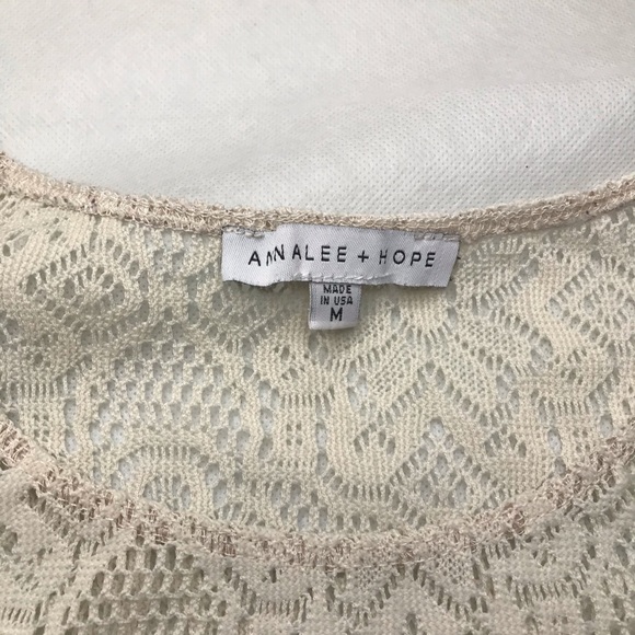 ANNALEE+HOPE peplum crochet top stretch waist - Picture 3 of 7